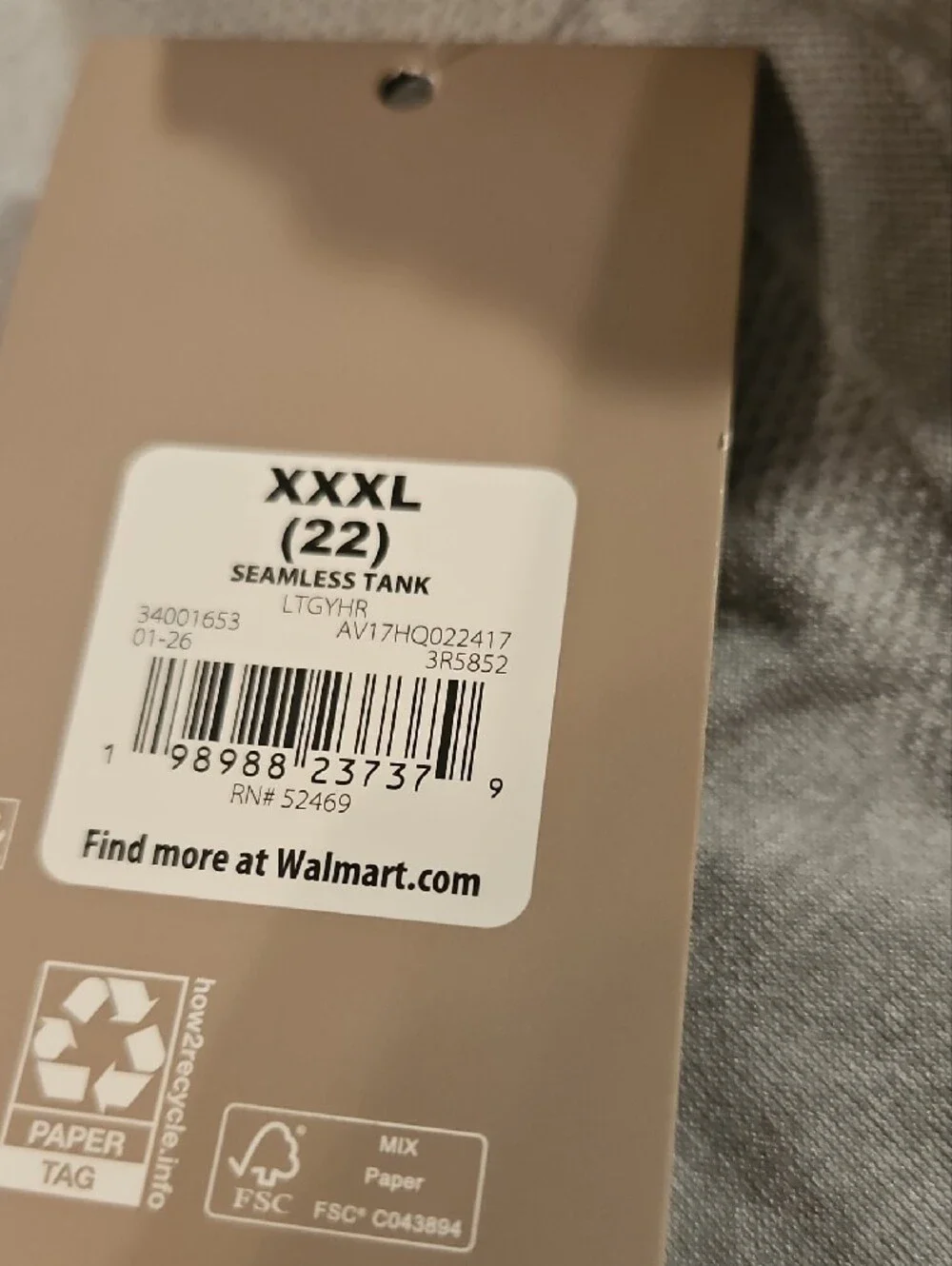 Avia Light Gray Racerback Tank - Picture 3 of 4